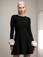 Mini-robes à plis fleuris